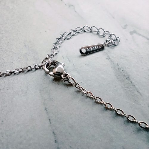 Obszidián macska medálos nyaklánc